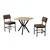 HANAH HOME Set Trpezarijski sto i 2 stolice Dubai Brown Walnut