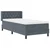 vidaXL Box Spring postelja z vzmetnico temno siva 90x200 cm žamet