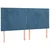 Vidaxl Box spring postelja z vzmetnico temno modra 180x200 cm žamet