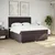 Vidaxl Box spring postelja z vzmetnico temno rjav 200x200 cm blago