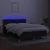 Vidaxl Box spring postelja z vzmetnico LED črna 140x200 cm blago