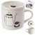 Northix Porcelanasta skodelica s pokrovom 420 ml