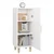 Vidaxl Komoda bela 34,5x34x90 cm konstruiran les