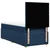 Vidaxl Box spring postelja z vzmetnico modra 90x190 cm blago