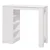 Homestyle4U Barska miza, 120x105x50 cm, bela