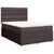 Vidaxl Box spring postelja z vzmetnico temno rjav 140x190 cm blago