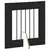 Vrata za pse s postoljem 6 pcs Crni hrast 60 x 60 cm