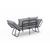 Atelier del Sofa Dvosed na razvlačenje Viper 2, Svetlosivi