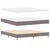 LED Box Spring Krevet Sivo-smeđa 180 x 200 cm tkanina