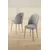 Hanah Home set trpezarijskih stolica Mara 8 kom, siva tkanina Babyface, hromirane metalne noge