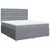 Vidaxl Box spring postelja z vzmetnico svetlo siva 180x200 cm blago