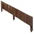 KADAX Vrtna palisada lesena ograja za trato rjava 15x116 cm