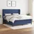 Vidaxl Box spring postelja z vzmetnico modra 180x200 cm blago
