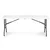 ModernHome Sklopivi sto 180cm + 2 klupe Bela