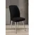 Hanah Home set trpezarijskih stolica Platinum 6 kom, crna tkanina Jerry, hromirane metalne noge