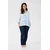 KAFFE CURVE Bluza Edina svetlo modra/bela