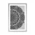 Plakat s paspartujem rožasta Mandala v črnobeli varianti - 20x30 silver