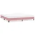 Vidaxl posteljni okvir brez vzmetnice roza 200x210 cm žamet