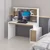 Hanah Home radni sto Arlena, 121 cm, beli / orah