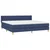 vidaXL Box spring postelja z vzmetnico moder 200x200 cm blago