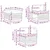 Set vanjskih sofa s jastukom 6 pcs Bijela i bež Poliester
