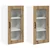 Zidni stakleni ormarić 2 pcs Umjetnički hrast 40 x 31 x 80 cm