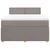 Vidaxl Box spring postelja z vzmetnico taupe 140x190 cm blago