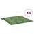 Jastučići za stolice 4 pcs Zelena i bijela 50 x 50 x 4 cm