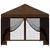 Vidaxl Vrtni gazebo s stranskimi stenami 3 x 3 m Rjava