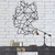 WallXpert metalni zidni ukras 5293, geometrijska mapa Nemačke, 55 x 75 cm, crni