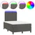 Krevet box spring s madracem LED tamnosivi 120 x 190 cm baršun