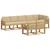 Set vanjskih sofa s jastukom 8 pcs Bijela i bež Poliester