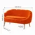 ATELIER DEL SOFA Sofa dvosed Lida Orange