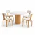 HANAH HOME Set Trpezarijski sto i 4 stolice Bohemian Round London 5