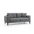 Atelier del Sofa Dvosed Nordic 90x85x180cm Tamnosivi