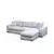 Atelier del Sofa Ugaona garnitura Loop 12 95x85x290cm Svetlosiva