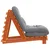 Futon na razvlačenje s madracem smeđi 60 x 206 x 11 cm borovina