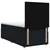 vidaXL Postelja boxspring z vzmetnico Črna 100 x 200 cm Blago