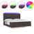vidaXL vidaXL Box Spring postelja z vzmetnico in LED temno rjava 200x200 cm tkanina, (22049290)