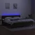 Vidaxl Box spring postelja z vzmetnico LED temno rjava 200x200cm blago