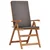 Vrtna stolica 4 pcs Smeđa i siva 57 x 71,5 x 104 cm