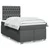 Vidaxl Box spring postelja z vzmetnico temno siva 120x190 cm blago