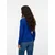 VERO MODA Pulover VMGOLD NEEDLE temno modra