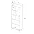 HANAH HOME Polica za knjige Tkt 931 Fx 1