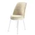 Hanah Home set trpezarijskih stolica Dexa 2 kom, krem tkanina Babyface, bele metalne noge