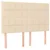 Vidaxl Box spring postelja z vzmetnico krem 140x200 cm blago
