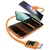 USAMS Kabel SJ773 PD 60W USB-C/USB-C 1,2 m oranžen