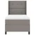 Vidaxl LED Box Spring Postelja z blazino Taupe 80 x 200 cm blago
