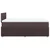 Vidaxl Box spring postelja z vzmetnico temno rjava 120x190 cm blago