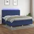 Vidaxl Box spring postelja z vzmetnico LED modra 200x200 cm blago